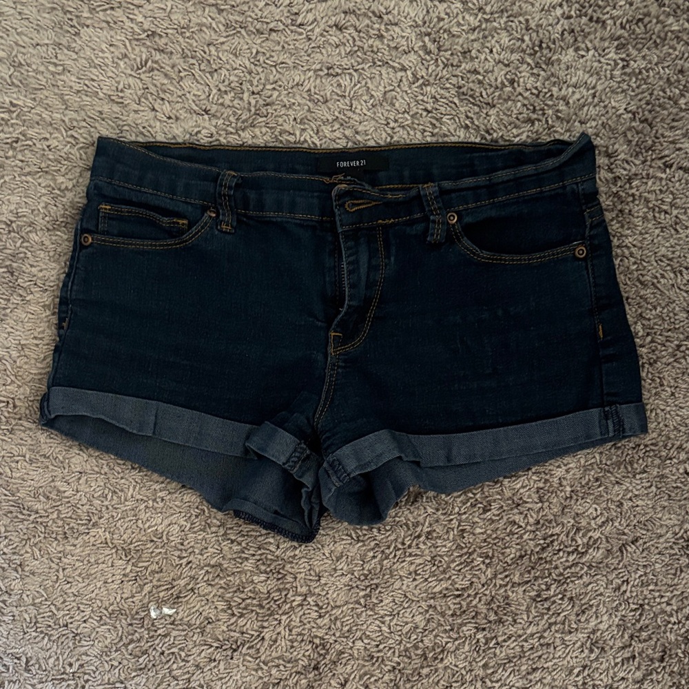 Forever 21 Dark Blue Jean Shorts